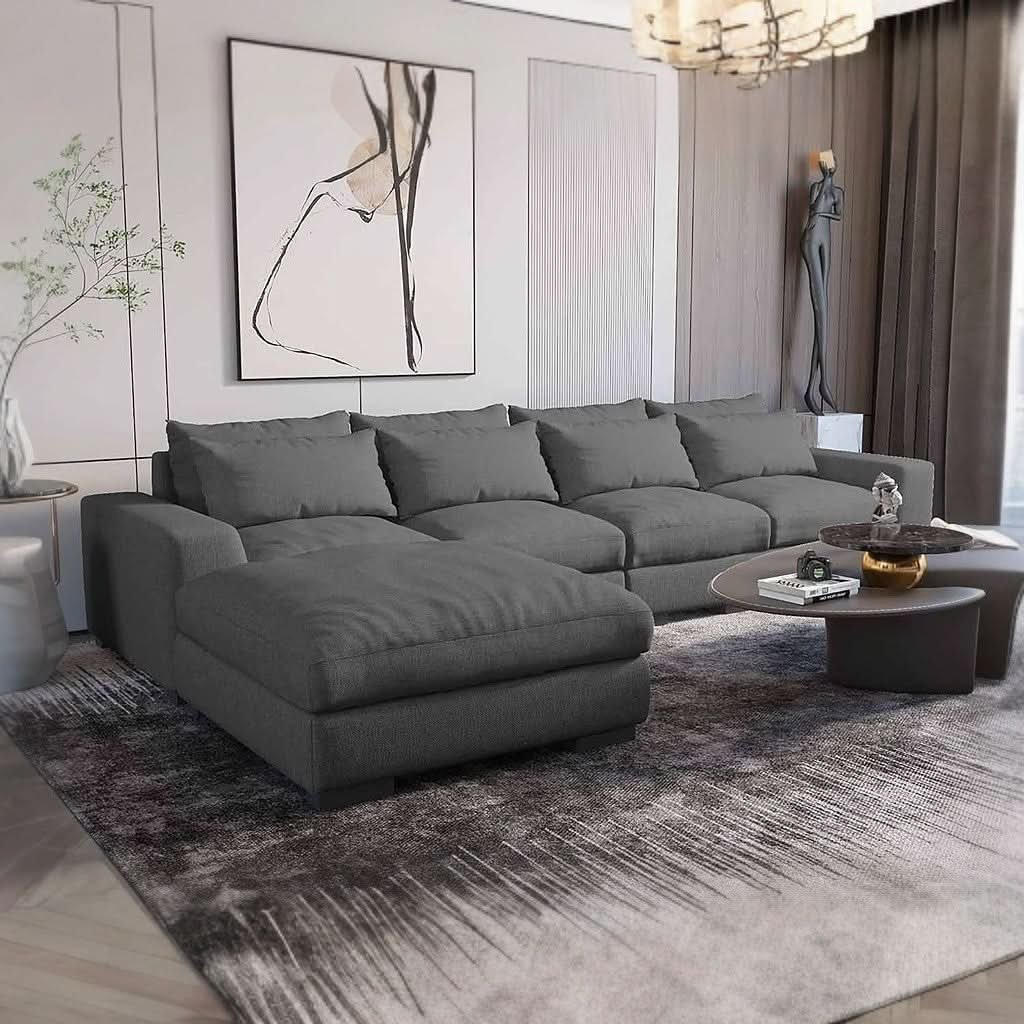 كنبة حرف L بتصميم حديث